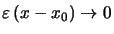 $ \varepsilon\left( x-x_{0}\right) \rightarrow0$