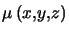 $ \mu\left( x,y,z\right) $