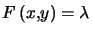 $ F\left( x,y\right) =\lambda$