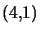 $ \left( 4,1\right)$