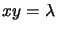 $ xy=\lambda$