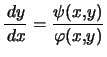 $ \dfrac{\,dy}{\,dx}=\dfrac{\psi(x,y)}{\varphi(x,y)}$