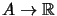 $ A\rightarrow\mathbb{R}$
