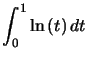 $ \displaystyle\int_0^1\ln \left( t\right) dt$