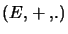 $ (E,+,.)$