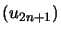 $ \left( u_{2n+1}\right) $